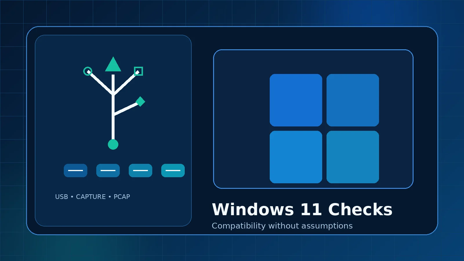 USBPcap Windows 11 Compatibility Checks visual